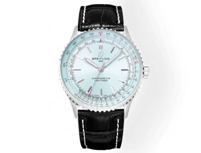 BREITLING Navitimer Watch Bands Automatic 41MM Ice Blue Dial Leather Strap Super Clone Watch